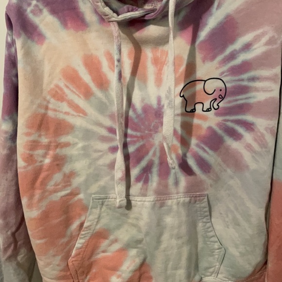 Ivory Ella Oversized S tie dye Hoodie Excellent Cozy Small womens - Picture 5 of 9